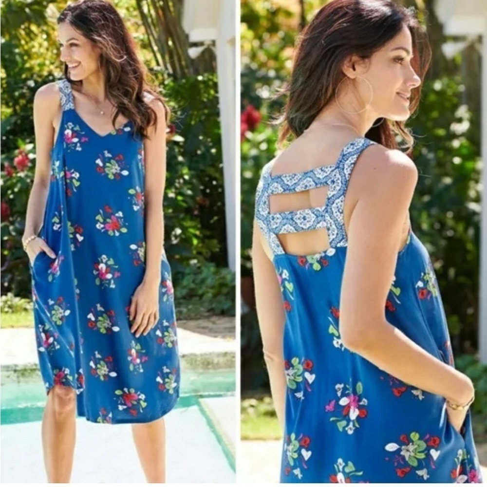 Matilda Jane Brilliant Daydream blue floral sundress, size Size Medium